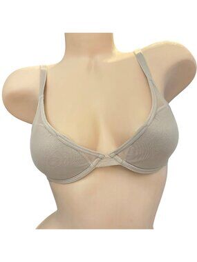 Pepper Beige Mesh Underwire Bra Size 36AA